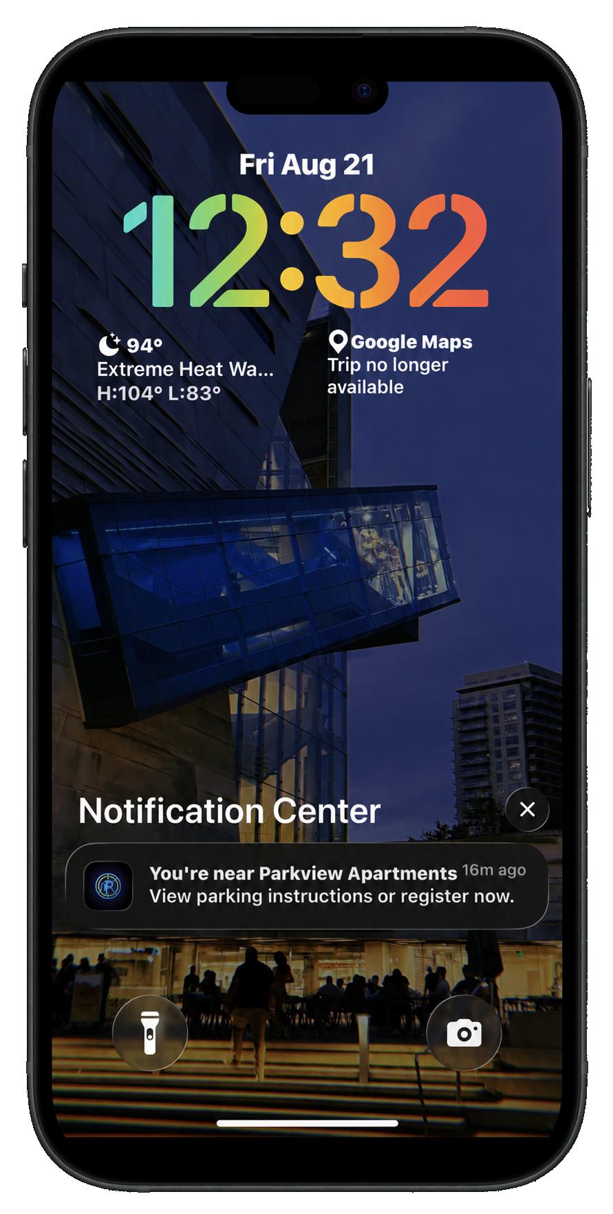Optional Park Relay proximity notification